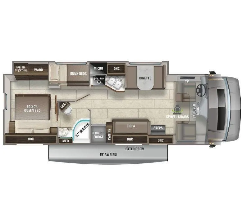 Entegra Coach Odyssey 31F floor plan