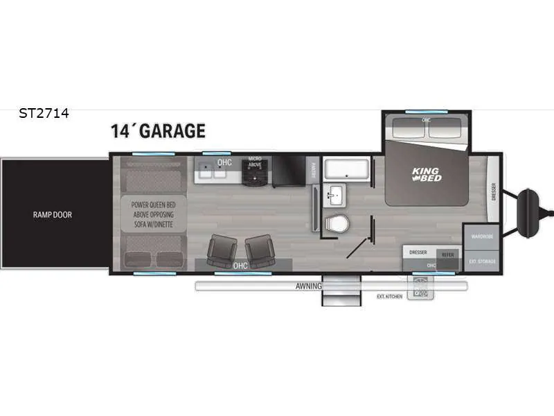 2021 Cruiser RV Stryker ST-2714 - Floor plan