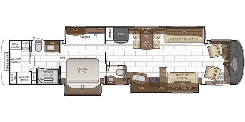 Newmar London Aire 4579 floor plan