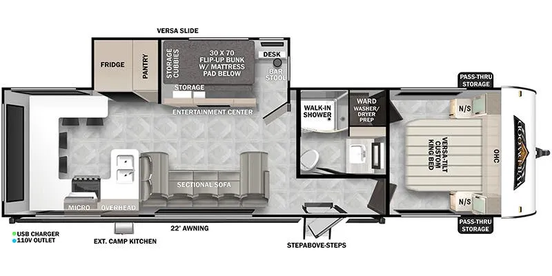2024 Forest River Wildwood 29VIEW floor plan