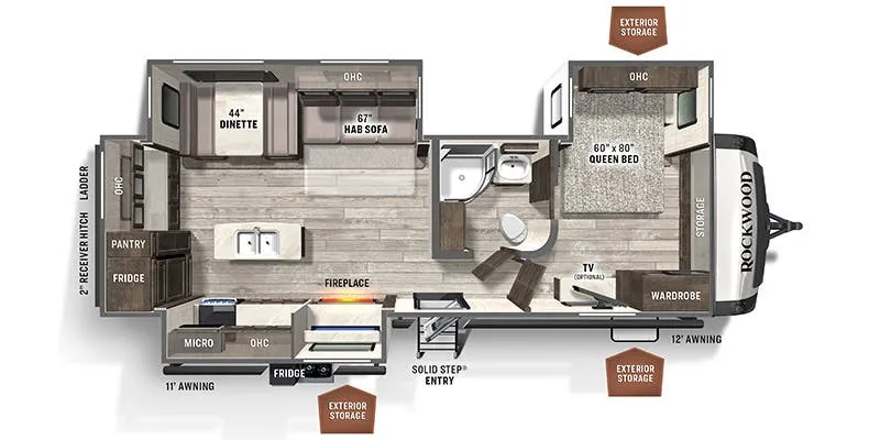 2022 Forest River Rockwood Ultra Lite 2720IK - Floor plan