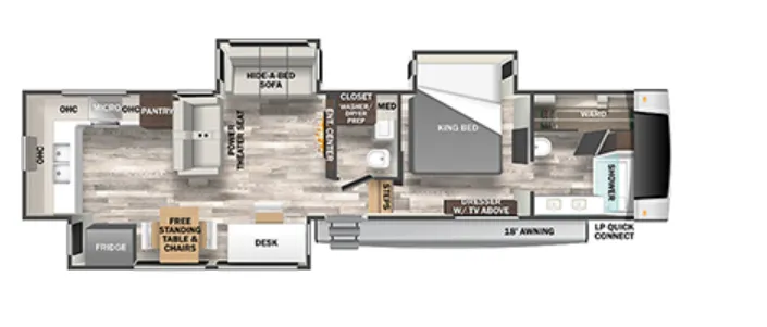 2023 Forest River Cedar Creek 388RK2 - Floor plan