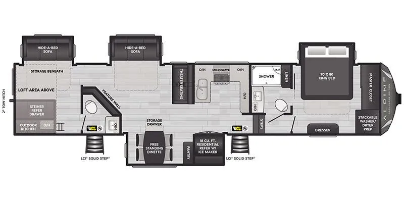 2025 Keystone Alpine Avalanche Edition 380LT floor plan