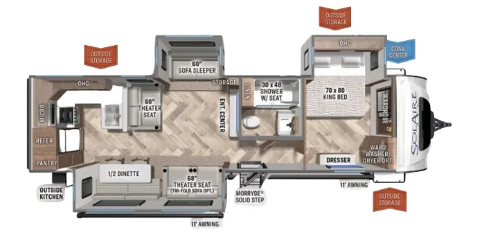 Palomino Solaire 306RKTS floor plan