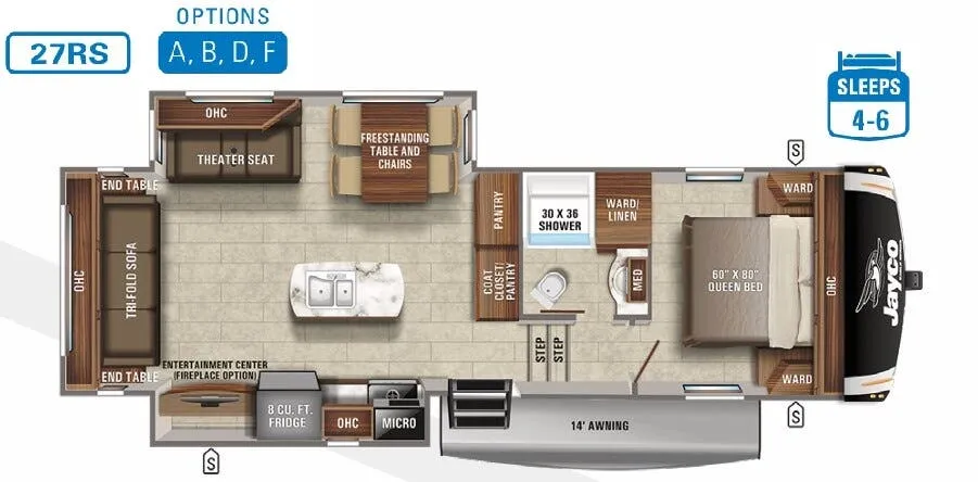 Jayco Eagle HT 27RS floor plan