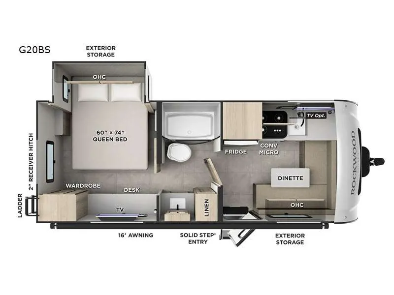 2026 Forest River Rockwood GEO Pro G20BS - Floor plan