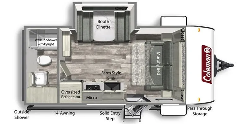 Dutchmen Coleman Light 1855RB floor plan