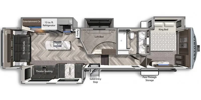 Dutchmen Astoria Platinum 3553MBP floor plan