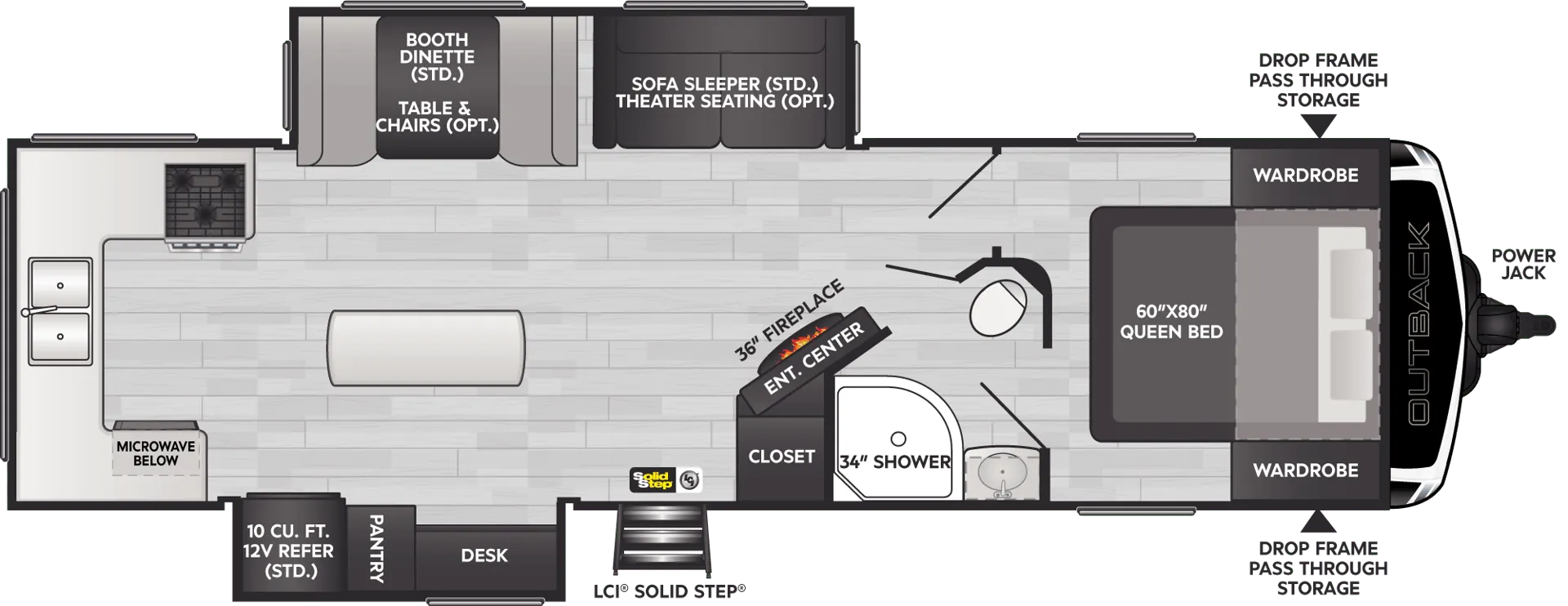 Keystone Outback Ultra-Lite 296URK floor plan