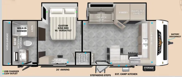2024 Forest River Wildwood 28FKG - Floor plan