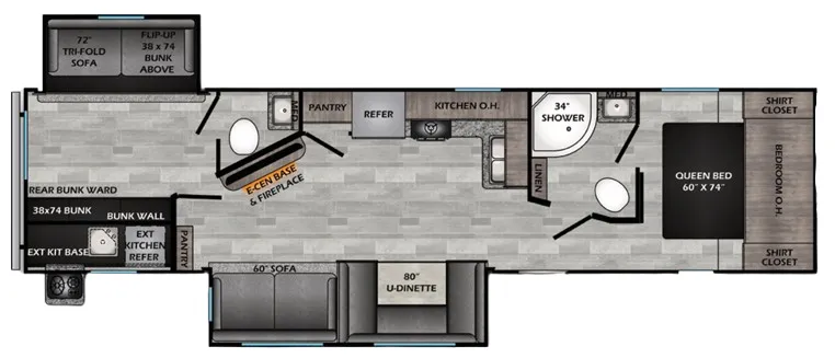 CrossRoads Zinger 333DB floor plan