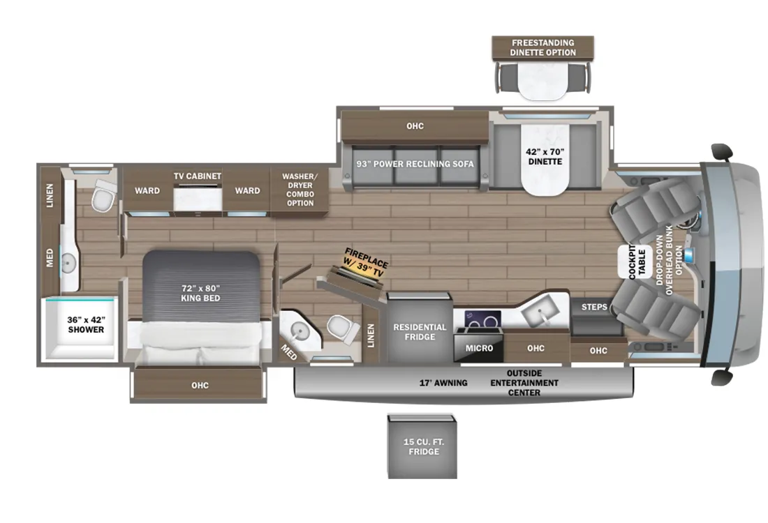 Entegra Coach Emblem 36U floor plan