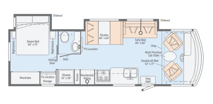 Winnebago Intent 30R floor plan