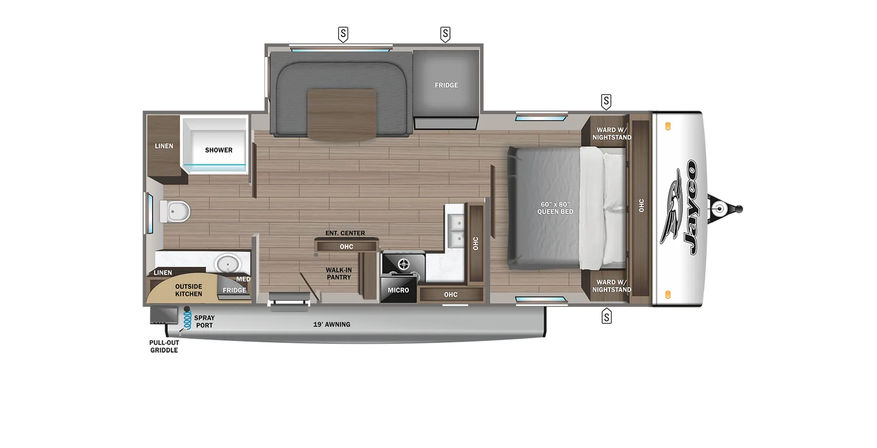 Jayco Jay Feather 22RB floor plan