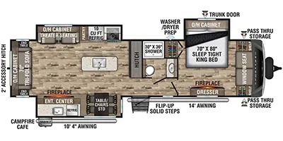2023 Venture RV Sport Trek Touring 343VIK - Floor plan