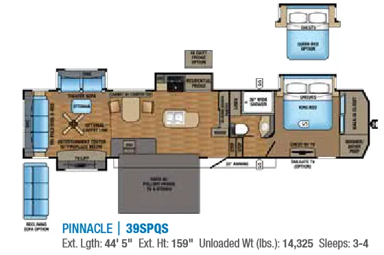 Jayco Pinnacle 39SPQS floor plan