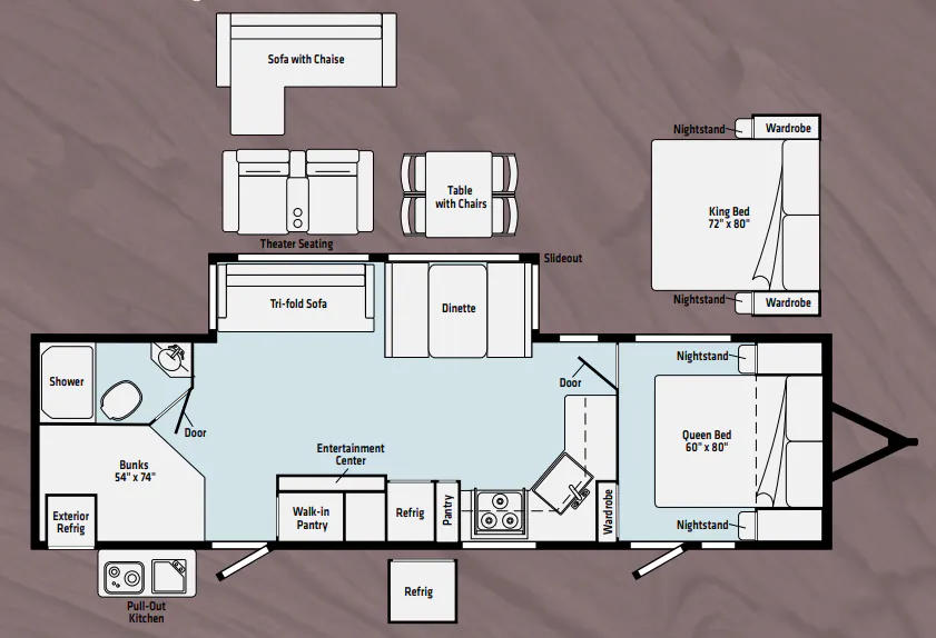 Winnebago Voyage 3033BH floor plan