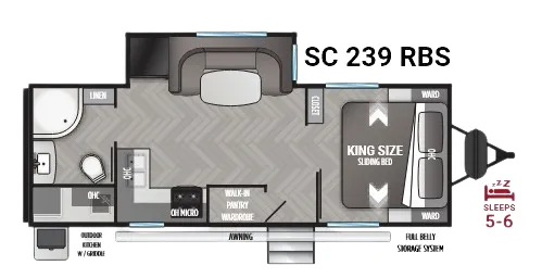 2022 Cruiser RV Shadow Cruiser 239RBS - Floor plan