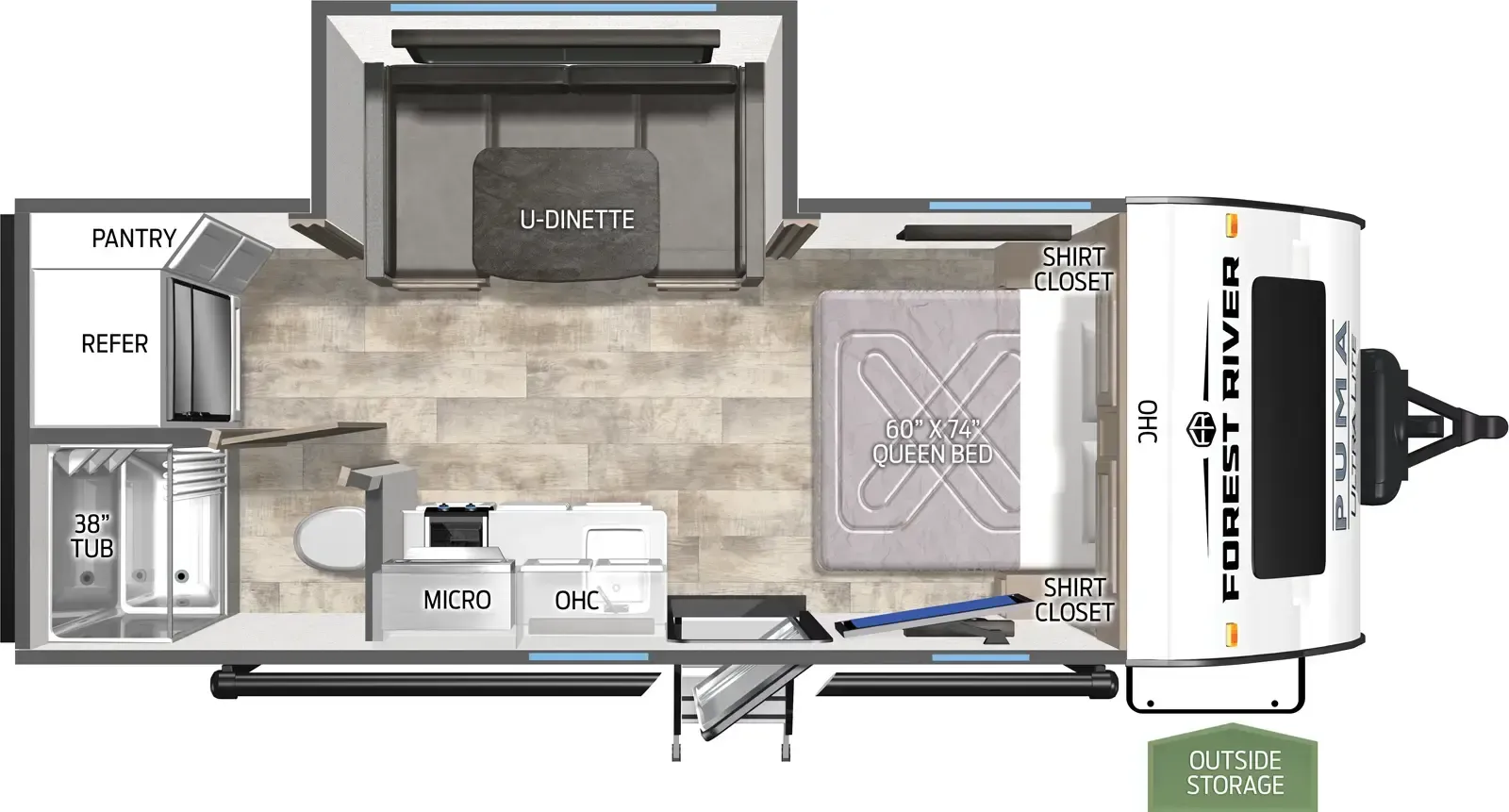Palomino Puma Ultra Lite 16DSX floor plan