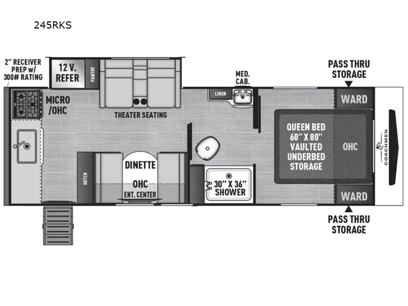 2026 Coachmen Freedom Express Ultra Lite 245RKS floor plan