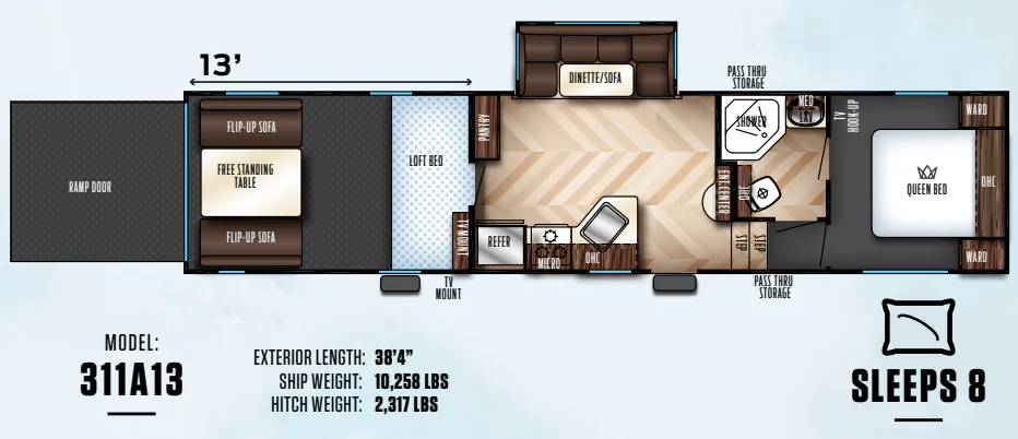 Forest River Vengeance Super Sport 311A13 floor plan