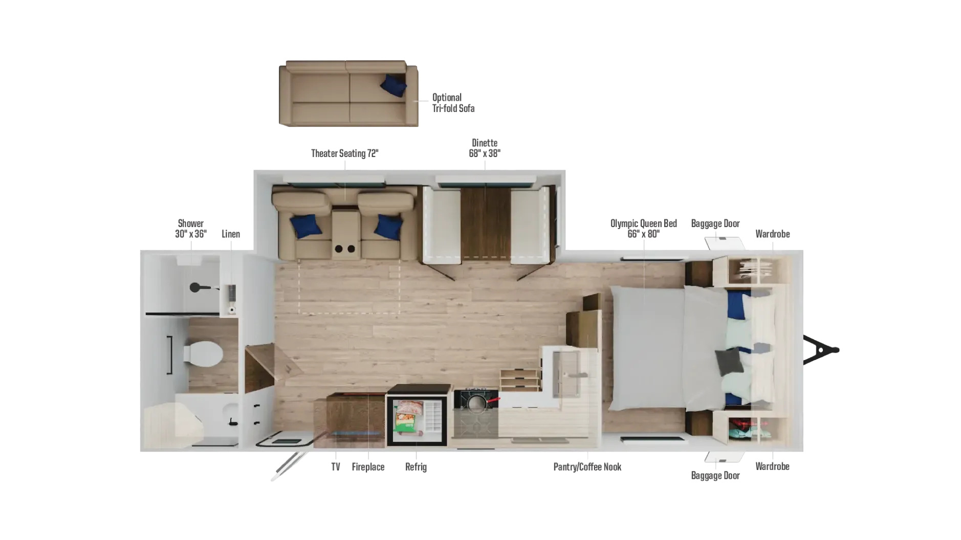 Winnebago Access 24RB floor plan