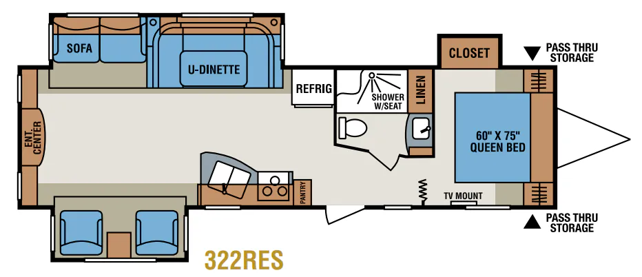 K-Z Spree 322RES floor plan
