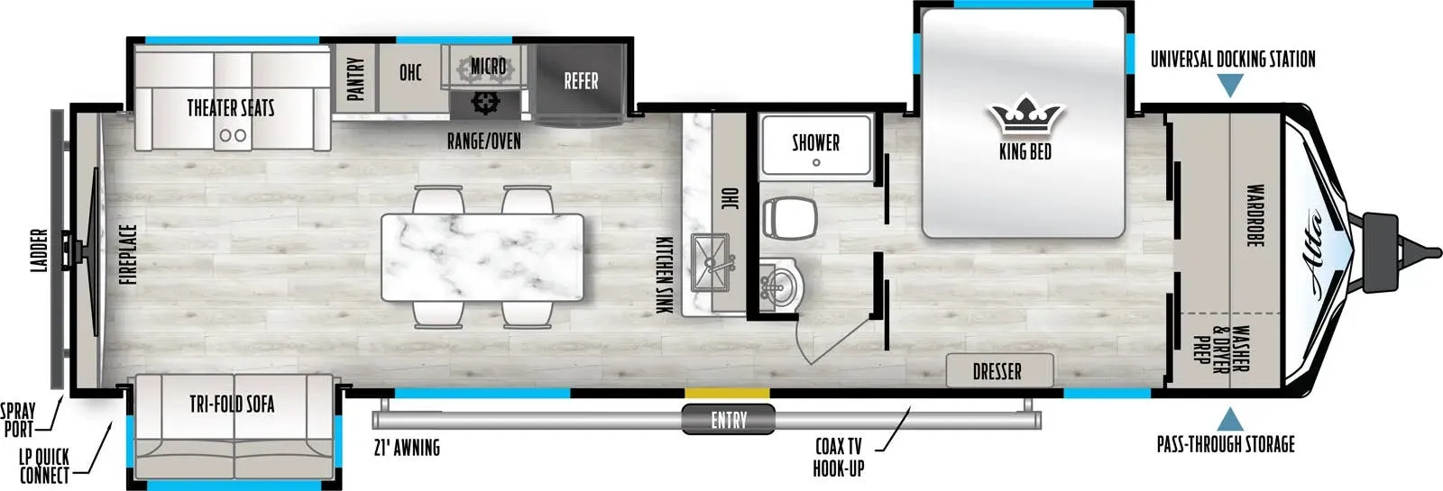 East to West Alta Xtreme 3250KXT floor plan
