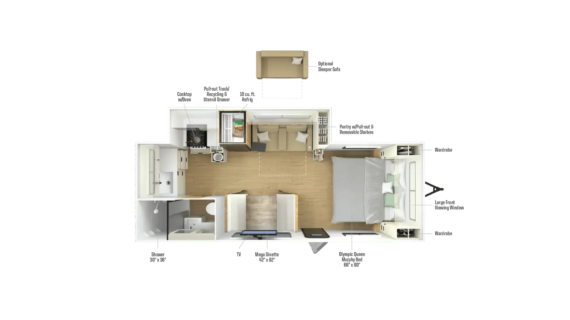 2026 Winnebago Thrive 22MLS - Floor plan