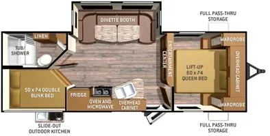 Cruiser RV Radiance 24BHDS floor plan