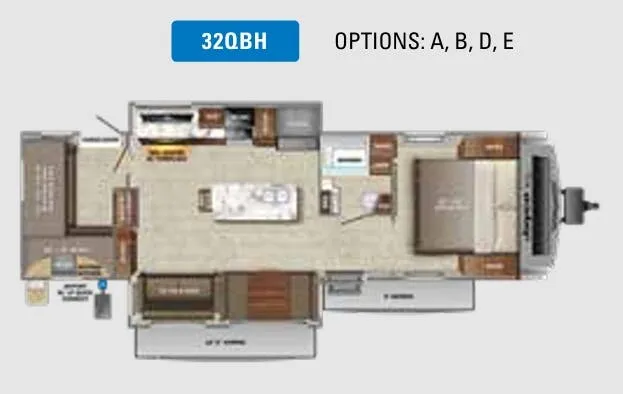 Jayco White Hawk 32QBH floor plan