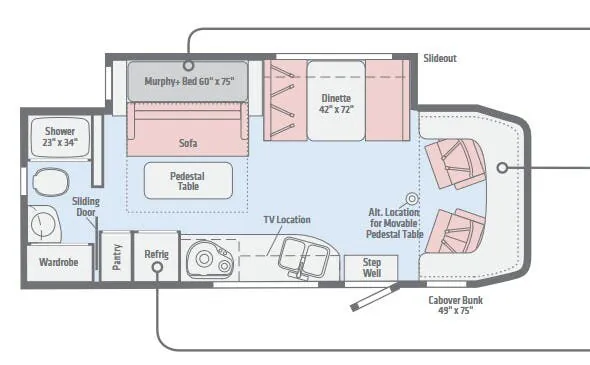 Winnebago View 24D floor plan