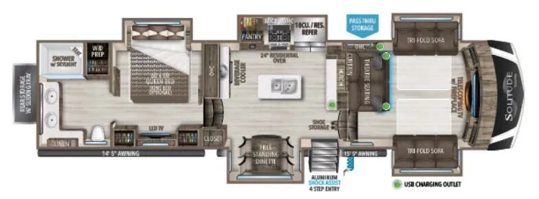 Grand Design Solitude 382WB floor plan