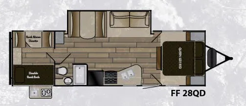 2017 Cruiser RV Fun Finder 28 QD floor plan