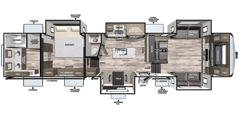Forest River Cardinal 25th Anniversary Edition 370FLX floor plan