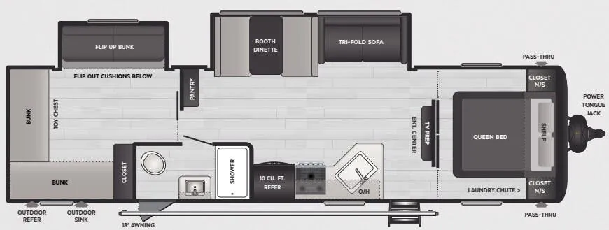 Keystone Springdale 310BR floor plan