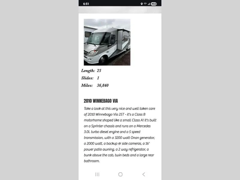2010 Winnebago Via 25T - Photo 3