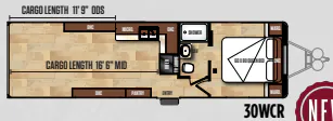 Forest River Work and Play FRP 30WCR floor plan