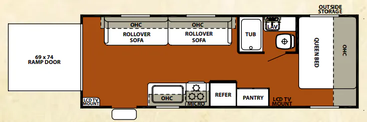 Forest River Cherokee Grey Wolf 21RR floor plan