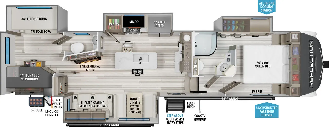2025 Grand Design Reflection 311BHS - Floor plan