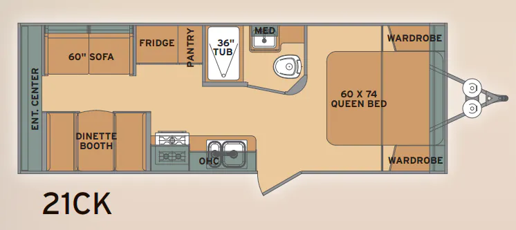 Shasta Oasis 21CK floor plan
