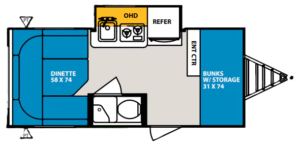 Forest River R-Pod RP-176 floor plan
