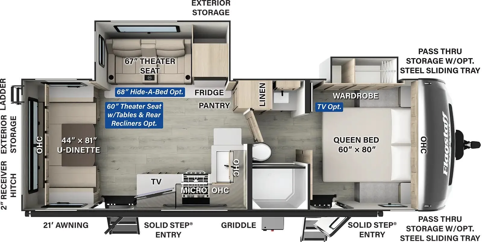 2025 Forest River Flagstaff Super Lite 26SRD - Floor plan