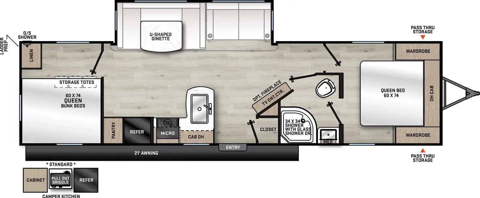Forest River Aurora 29TQS floor plan