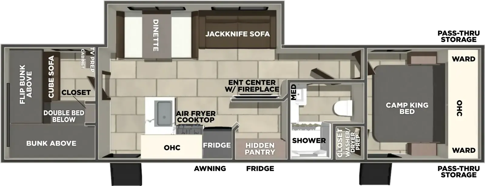 Forest River Tracer 290QB floor plan