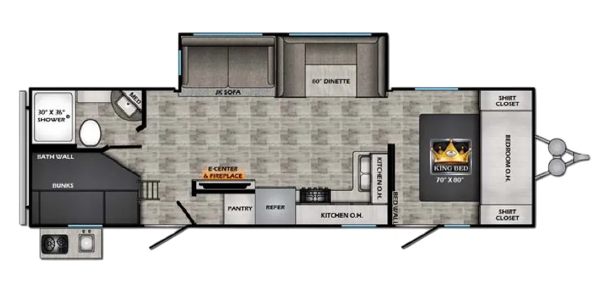 CrossRoads Volante 28BH floor plan