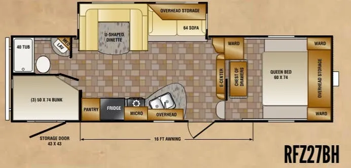 CrossRoads Rezerve RFZ27BH floor plan