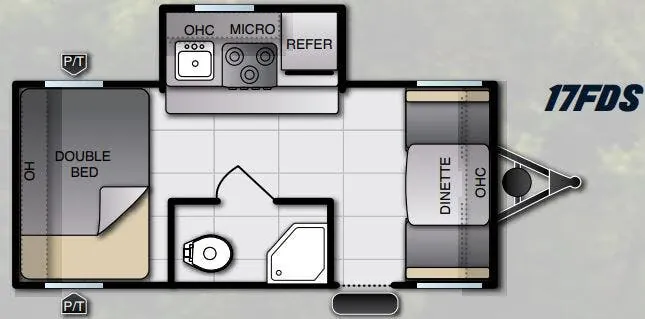 Pacific Coachworks Tango Mini 17FDS floor plan