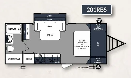 Forest River Surveyor 201RBS floor plan