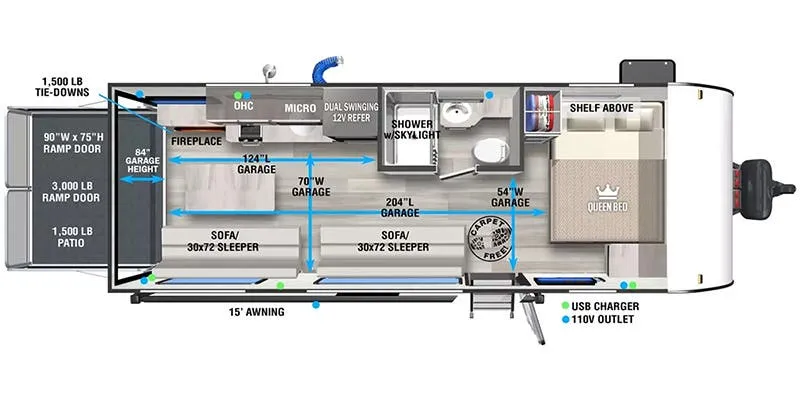 Forest River Wildwood FSX 190RTK floor plan